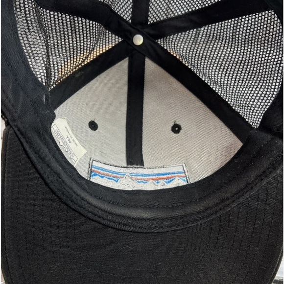 PATAGONIA VINTAGE LOOK SUN BLEACHED BLACK BASEBALL CAP WITH MESH BACK - Picture 8 of 9
